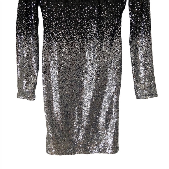 Mind Code Ombre’ Sequin Open Back Dress - Picture 7 of 10